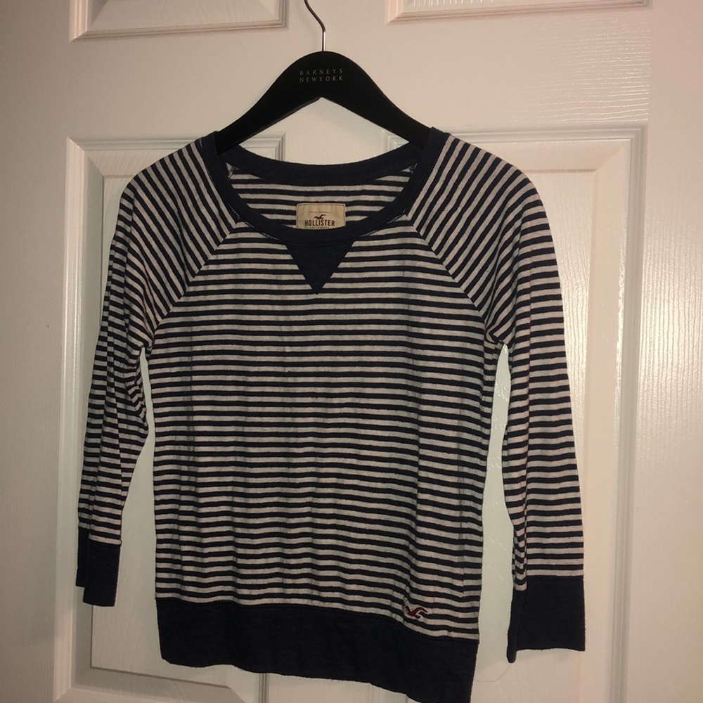 Hollister Navy Striped Shirt